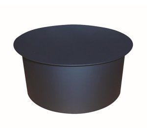 Víčko kouřové 125mm t.1,5mm ČER - VÝPRODEJ