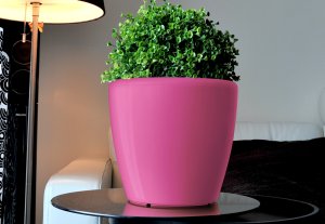 GreenSun AQUAS Samozavlažovací květináč, průměr 22 cm, výška 21 cm, růžový