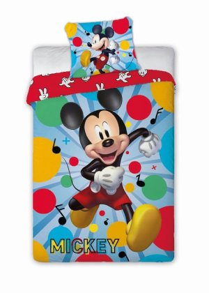 FARO Povlečení Mickey Happy Bavlna, 140/200, 70/90 cm - VÝPRODEJ