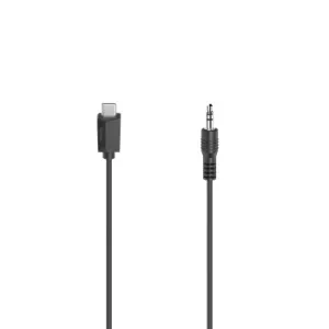 Audio kabel, USB-C konektor - 3,5mm jack konektor, stereo, 0,75 m - VÝPRODEJ