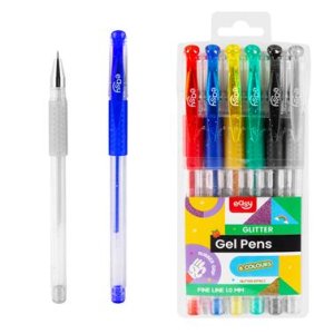 EASY Kids GLITTER Sada gelových per se třpytkami, 6 barev - VÝPRODEJ