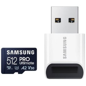 Samsung PRO Ultimate/micro SDXC/512GB/200MBps/UHS-I U3 / Class 10/+ Adaptér/Modrá - VÝPRODEJ