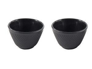 ŠÁLEK NA ČAJ Z LITINY 100ML SET 2KS ČERNÁ - VÝPRODEJ